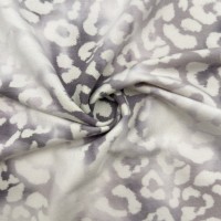Tissu en molleton français tie-dye R/SPX gris dégradé imprimé léopard extensible pour sweats à capuche, sweats et tenues décontractées