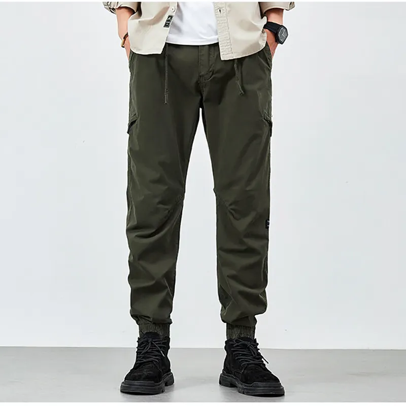 Customized Leisure Cargo Pants For Men's Spring Autumn Styles Elastic Waist Fishing Pant Trousers