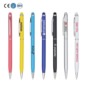 Stylo à bille en métal de luxe avec logo personnalisé, stylo tactile promotionnel, largeur d'écriture de 1,0 mm - Product Image 4