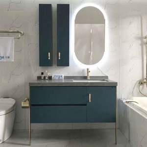 Wholesale Modern <b>Bathroom</b> <b>Cabinet</b> Light Luxury <b>Bathroom</b> Vanities with Mirror and LED Light <b>Bathroom</b> Sink <b>Cabinets</b> - Product Image 3