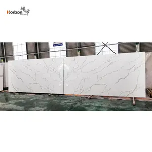 Hoge Kwaliteit Factory Outlet Marmer Look Calacatta Goud Kunstmatige Quartz Stone Slab