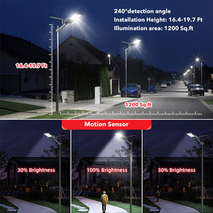Jiewei – nouveau Design de lampadaire Led solaire à Induction automatique SMD 100w 200w 300w 400w 600w - Product Image 4