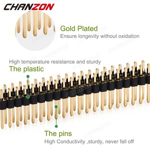 2x20 Pin maschio Gpio doppio perno 20 Pin doppia fila 2.54mm placcato oro due file Nano connettore per <span class=keywords><strong>Arduino</strong></span> PCB Raspberry Pi - Product Image 4