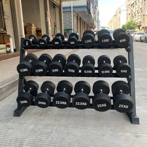 Home Gym Commercial Fitness Equipment Hex <strong>Dumbell</strong> Set With Rack Three-Layer Dumbbell Rack and <strong>Stand</strong> - Product Image 3