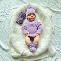 Offre Spéciale nouveau-né bébé barboteuse fille garçon à manches longues tricot barboteuses onesies barboteuses chapeau bonnet ensembles