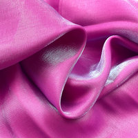 Tissu 95 g/m² Multicolore Brillant Métallique Scintillant Lurex Soie Effet Chatoyant pour Robe de Mariée et Blouse, 65% Rayonne 35% Polyester