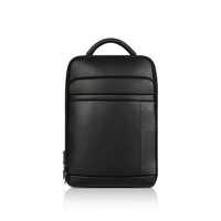 Sac à dos pour ordinateur portable en cuir véritable multifonctionnel personnalisé avec système de verrouillage par empreinte digitale, antivol intelligent pour homme