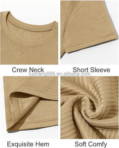 जल प्रमाण जीवन शैली हेवीवेट क्लब 95 पॉलिएस्टर 5 स्पैन्डेक्स पोशाक कस्टम खाकी ब्रांडिंग डिजाइन - Product Image 4