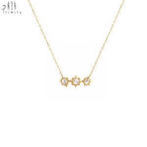 New OEM 18K <b>Solid</b> <b>Gold</b> Natural Rose Cut Diamond <b>Pendant</b> Necklace Au750 Fine Jewelry Manufacturer Wholesale Sunflower <b>Pendant</b> - Product Image 1