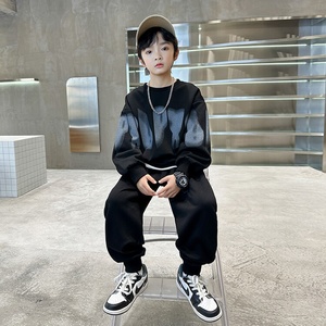 Set Felpa e Pantaloni in Cotone Spazzolato per Ragazzi, Nuovo Stile Primavera Autunno 2026, Fantasia Cartone Animato per Ragazzi Più Grandi, Casual e alla Moda - Product Image 2