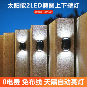 Lampe murale solaire d'extérieur à LED 12V, diffuseur en polycarbonate cylindrique, étanche, éclairage de jardin, patio, escalier - Product Image 3