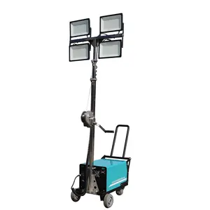 VANSE WSY-55C伸缩桅杆电池供电便携式可充电发光二极管工作灯支架拖车移动照明塔