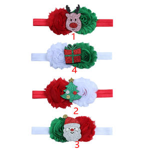 New Christmas Style Baby Stirnband Kinder alte Blume Spleißen Cartoon-Muster aus strap azier fähigem Nylon - Product Image 5