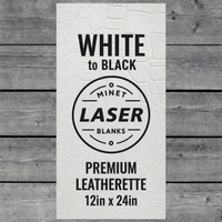 Cuir végétalien vierge pour gravure laser, 12x24 pouces, blanc doux, effet peau de crocodile, résultat de gravure noir pour patchs et étiquettes