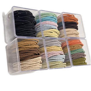 Yi sugar 50 pcs par paquet élastiques pour cheveux cravates pour cheveux porte-queue de cheval élastiques pour cheveux <span class=keywords><strong>multi</strong></span> couleurs unies - Product Image 2
