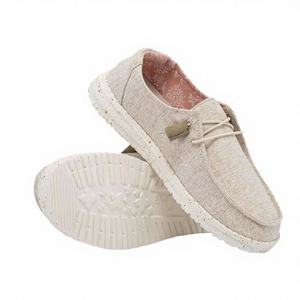 Mocasines de Lona Ultraligeros con Cordones para Hombre y Mujer, Zapatillas Casuales para Caminar, Forro de Algodón, Plantilla de PVC, Suela de Goma, Primavera Verano - Product Image 2