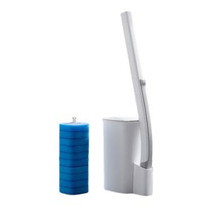 Disposable Toilet <b>Brush</b> with Strong Detergent <b>Long</b> <b>Handle</b> No Dead Angle Plastic Replacement <b>Brush</b> Head - Product Image 5