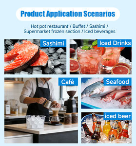YISO Large Industrial Split Ice Maker 800kg/24h Daily Ice Production 500kg Super Large Ice Storage <b>Bin</b> Split Type for Factory - Product Image 5
