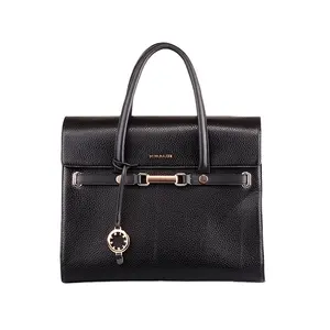 4855 Elegant Italy style design brand Guangzhou wholesale black women leather handbag