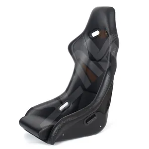SEAHI Factory Supply PVC Black Bucket Sport Seat Universal Non Adjustable Car Racing Seat