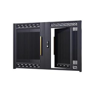 Puerta Doble Moderna de Hierro Forjado y Aleación de Aluminio para Exteriores, con Entrada Eléctrica para Patio y Áreas Rurales - Product Image 4