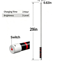 Lampe torche LED flexible 800 lumens rechargeable pour réparation automobile et inspection dans les espaces étroits
