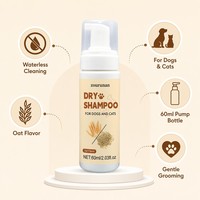 Shampooing sec professionnel pour animaux de compagnie sans eau, à l'avoine apaisante, sans rinçage, en mousse, pour chiens et chats, OEM, étiquette privée, vente en gros