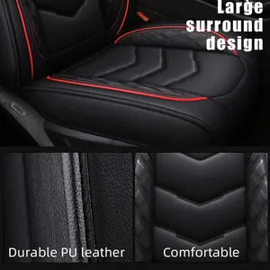 Housse de siège de voiture universelle en cuir PU, imperméable et respirante, protection de siège automobile pour la plupart des voitures, intérieurs de voitures de luxe haut de gamme - Product Image 6
