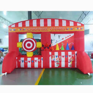 Carrera de obstáculos inflable al aire libre grande 4 en 1 para trabajo en equipo Carnival Shoot & Lanzamiento Ejercicio de construcción inflable - Product Image 4