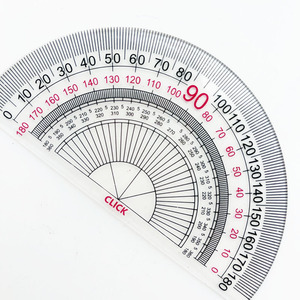 Venta Directa de Fábrica, Transportador Semicircular Transparente y Duradero de 0-180 Grados para Estudiantes - Product Image 2
