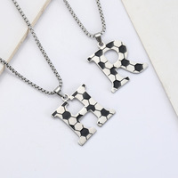 RINHOO-collar con colgante de letras A-Z de acero inoxidable 316L, cadena con 26 letras del alfabeto para hombre y mujer, joyería con nombre, regalo
