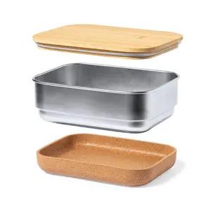 <b>Lunch</b> <b>box</b> 1L steel <b>bamboo</b> sustainable merchandising - Product Image 3