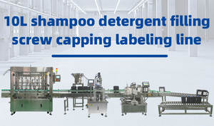 नया रासायनिक तरल ब्लीच सफाई एजेंट स्वचालित भरने वाली कैपिंग लेबलिंग उत्पादन लाइन 5 सिर स्टेनलेस स्टील प्लास्टिक - Product Image 2