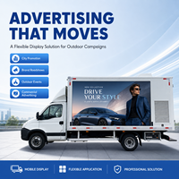 Écran d'affichage LED mobile pour camion/remorque/voiture, panneau publicitaire HD P3 P4 P5, publicité sur véhicule, étanche