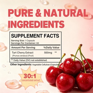 OEM ODM Hot Selling Tart Cherry Extract Capsules Vegan Non-GMO <b>Herbal</b> <b>Supplement</b> Antioxidant Joint Health Immune Support - Product Image 2