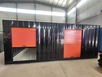 Conteneurs de stockage portables démontables en acier, assemblage mobile, 5*10' 5*5' pieds, emballage plat