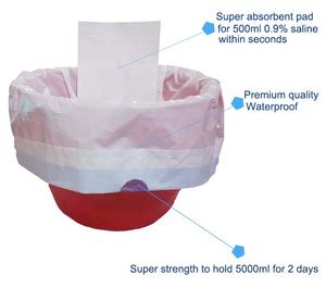 Gratis Sampel Grosir Plastik Toilet Bags <span class=keywords><strong>Bedpan</strong></span> Commode Liners dengan Bantalan Penyerap Super - Product Image 3