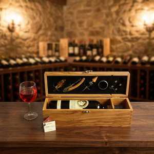 Caja de Vino Hecha a Mano de Madera de Olivo, Grabada con Láser, Rectangular, Personalizable, con Múltiples Opciones de Impresión y Manipulación - Product Image 2