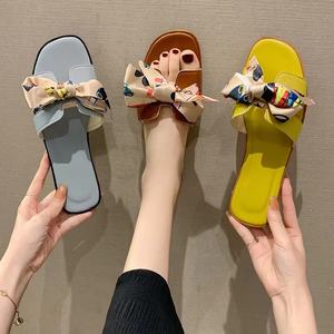 J & H 2025, <span class=keywords><strong>venta</strong></span> al por Mayor de verano, zapatos planos de moda para mujer con diseño de lazo, Sandalias planas informales elegantes, gran oferta - Product Image 2