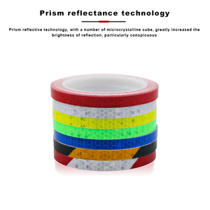 RIDERACE Pegatinas Reflectantes <span class=keywords><strong>para</strong></span> Bicicleta, Cinta Adhesiva Fluorescente Visual de Color, Pegatina de Advertencia de Seguridad <span class=keywords><strong>MTB</strong></span> <span class=keywords><strong>para</strong></span> Ciclismo Nocturno al Aire Libre - Product Image 2