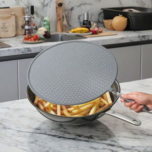 Protector contra salpicaduras <span class=keywords><strong>de</strong></span> aceite <span class=keywords><strong>de</strong></span> silicona, antiescaldado, antisalpicaduras, tapa <span class=keywords><strong>de</strong></span> <span class=keywords><strong>vapor</strong></span>, coladores para freír en la cocina, coladores, tapa a prueba <span class=keywords><strong>de</strong></span> aceite - Product Image 5