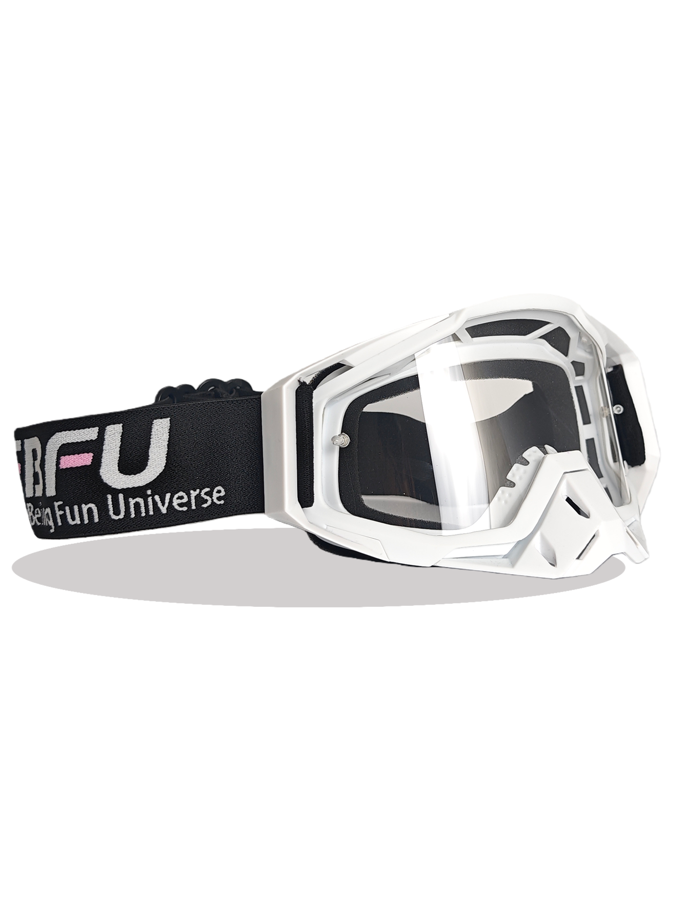 Lunettes transparentes à monture blanche