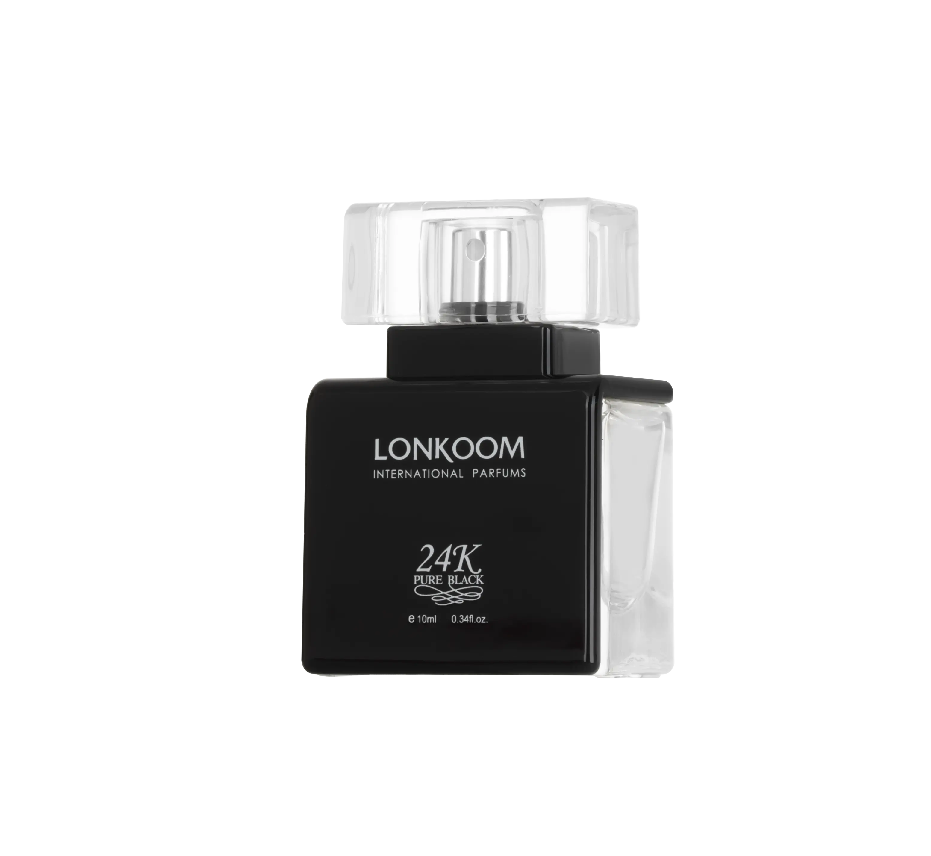 Profumo da uomo da 50ml Design unico bottiglia da viaggio portatile LONKOOM mini profumo 24K pure black