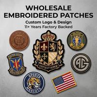 Patchs brodés en gros, patchs brodés avec logo personnalisé, fabricant OEM ODM, commande en gros, fournisseur d'exportation d'usine