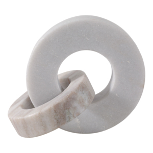 Scultura moderna a doppio anello in marmo, decorazione per la casa, l'ufficio, il tavolino da caffè, elemento decorativo. - Product Image 4