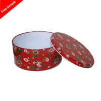 Boîte de conserve ronde pour aliments avec impression personnalisée en gros Boîte de rangement pour gâteau à la crème Bonbons Desserts Boîte de conserve pour biscuits Emballage en métal