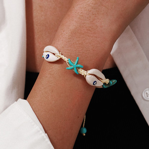 Seashell <b>Bracelet</b> With Starfish And Cowrie Shells Adjustable Women's Jewelry For Vacation Gift Unisex Fashion <b>Beaded</b> <b>Bracelet</b> - Product Image 2