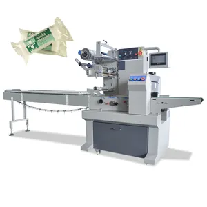 Factory price flow medical gauze swab bandage packing machine