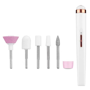 Máquina pulidora de uñas con luz, mini herramientas portátiles para manicura con bolsa para remover gel - Product Image 1