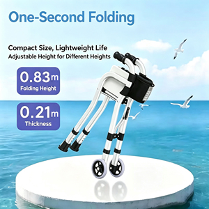 Handschub-<span class=keywords><strong>Rollator</strong></span> mit Sitz & Rädern, Leicht Faltbare Mobilitätshilfe, für Senioren im Haushalt & für Reisen im Freien - Product Image 4